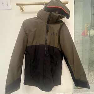 Helly Hansen Olive and Black Traverse Ski Jacket